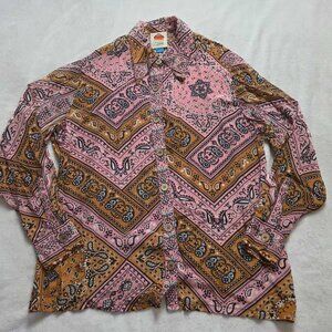 M Farm Rio x Anthropologie classic buttondown shirt blouse